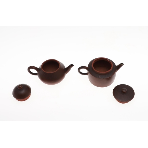 860 - CHINESE YIXING STONEWARE TEAPOTS. Probably Republic Period, Including two miniature stoneware teapot... 