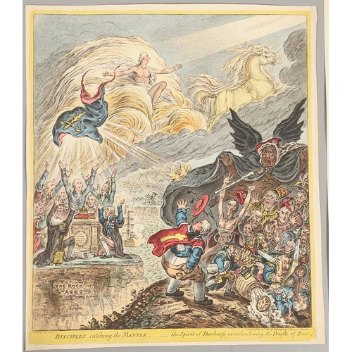 366 - JAMES GILLRAY (1756-1815). THE APOTHEOSIS OF HOCHE; TITIANUS REDIVIVUS or THE SEVEN WISE MEN CONSULT... 