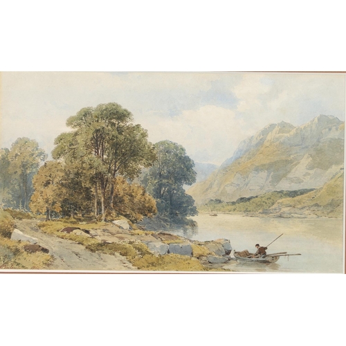 369 - THOMAS BAKER OF LEAMINGTON (1809-1864). VIEW IN WALES. Signed, watercolour and pencil
26 x 37cm.;
wi... 