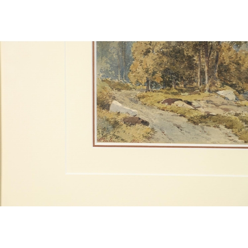 369 - THOMAS BAKER OF LEAMINGTON (1809-1864). VIEW IN WALES. Signed, watercolour and pencil
26 x 37cm.;
wi... 