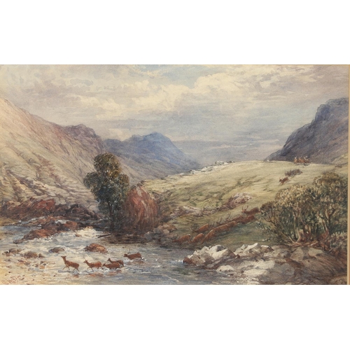 369 - THOMAS BAKER OF LEAMINGTON (1809-1864). VIEW IN WALES. Signed, watercolour and pencil
26 x 37cm.;
wi... 