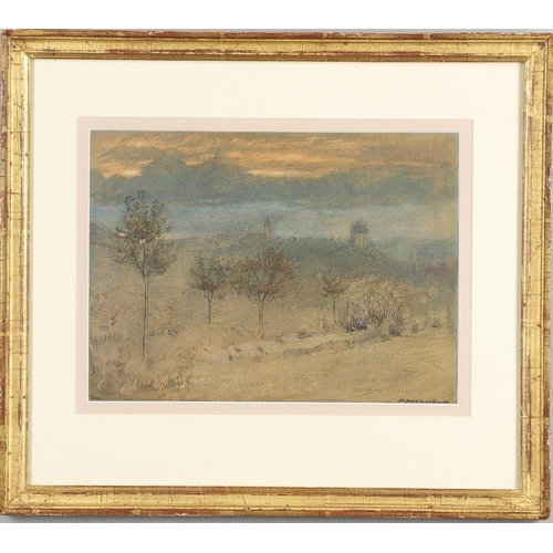 375 - ALBERT GOODWIN, RWS (1845-1932). THUN. Signed and inscribed with title, watercolour with pen and bla... 