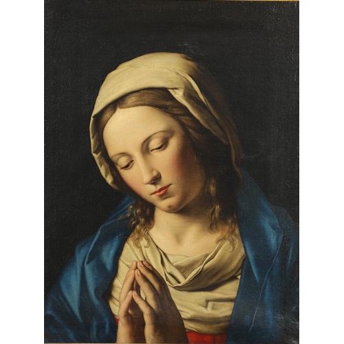 396 - GIOVANNI BATTISTA SALVI, IL SASSOFERRATO (1609-1685). His studio. THE MADONNA IN PRAYER. Oil on canv... 