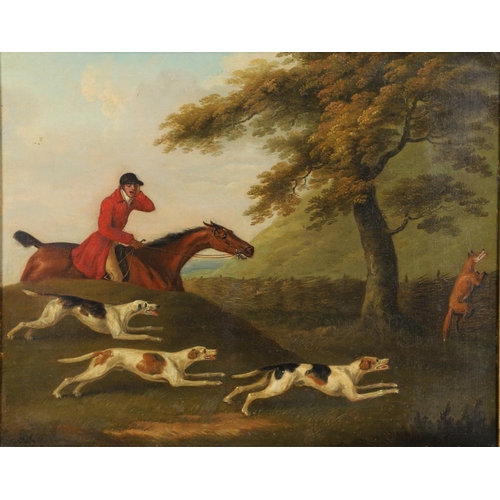 402 - JOHN NOST SARTORIUS (1759-1828). HUNTSMAN AND HOUND AT A GATE; HUNTSMAN AND HOUNDS PURSUING A FOX. A... 