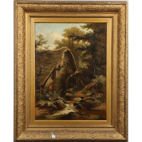 406 - G** POWELL (CIRCA 1880-1900). CHAGFORD MILL. Signed, oil on canvas
67.5 x 49.5cm.  *CR  Unlined; sli... 