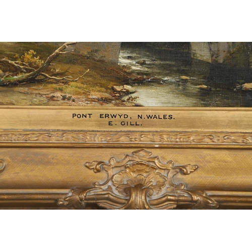 418 - EDMUND MARRINER GILL (1820-1894). PONTERWYD, CEREDIGION, WALES. Signed and indistinctly dated (1852?... 