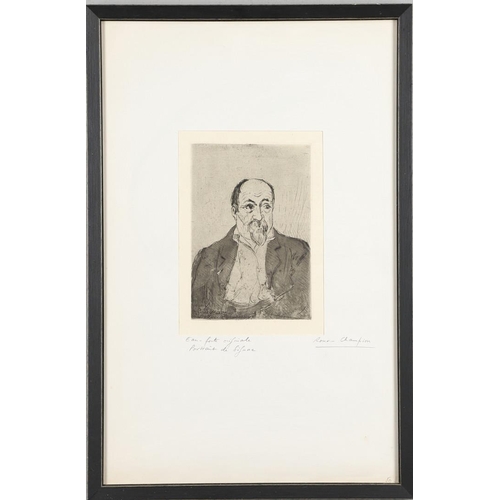 440 - A GROUP OF SIX MODERN PRINTS. (d) Comprising `Portrait de Signac`, aquatint by Victor Joseph Roux Ch... 