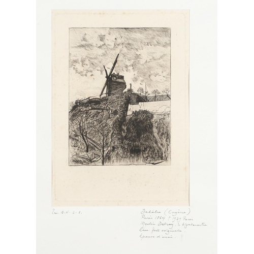 440 - A GROUP OF SIX MODERN PRINTS. (d) Comprising `Portrait de Signac`, aquatint by Victor Joseph Roux Ch... 