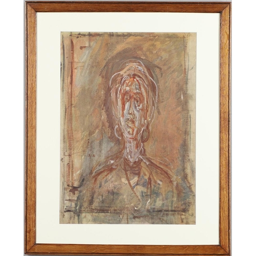 441 - ALBERTO GIACOMETTI (1901-1966). After. HEAD OF THE ARTIST'S MOTHER. (d) Collotype, 1957, with blinds... 