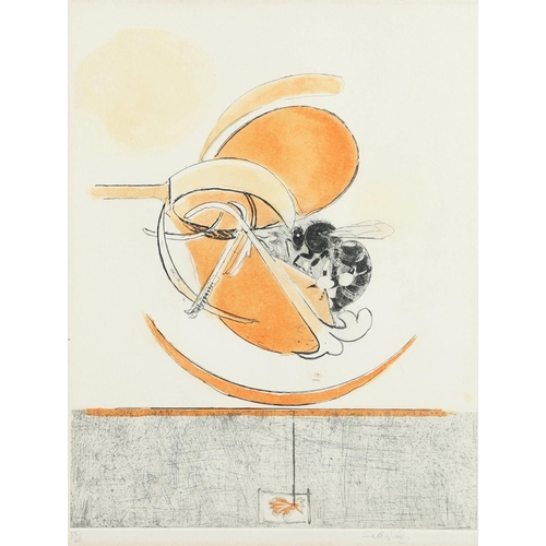 443 - GRAHAM SUTHERLAND, OM, RA (1903-1980). BEE AND FLOWER (from BEES SUITE). (d) Etching with aquatint, ... 