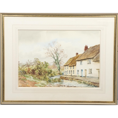 468 - FRANK EGGINTON (1908-1990). COTTAGES BY A RIVER. (d) Signed, watercolour and pencil
36 x 52cm.  *CR ... 