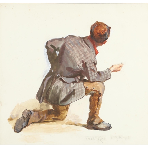 531 - FRED ROE (1864-1947). STUDY FOR `PEDDLERS' PITCH`. Signed and dated `21 July 1936`, watercolour and ... 