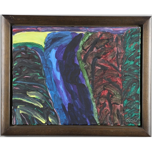 552 - WILLIAM CROZIER (1930-2011). NIGHT ROAD. (d) Signed (incised); also signed, titled and dated 1990 ve... 