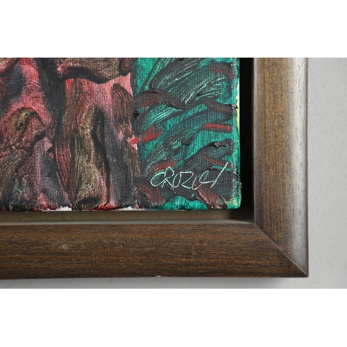 552 - WILLIAM CROZIER (1930-2011). NIGHT ROAD. (d) Signed (incised); also signed, titled and dated 1990 ve... 