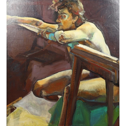 559 - ALISON WATT, OBE, RA (B.1965). BRIAN: LIFE STUDY (recto); PORTRAIT (verso). (d) Oil on canvas
119 x ... 