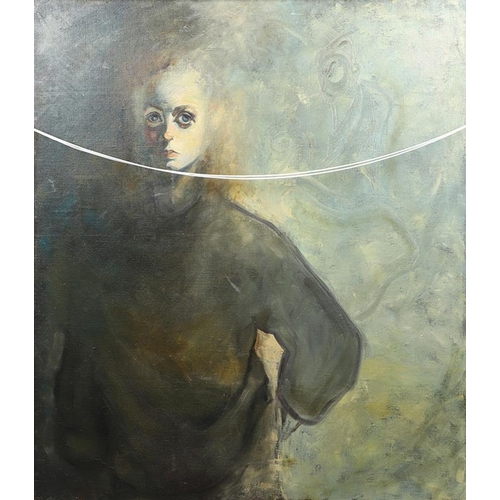 559 - ALISON WATT, OBE, RA (B.1965). BRIAN: LIFE STUDY (recto); PORTRAIT (verso). (d) Oil on canvas
119 x ... 