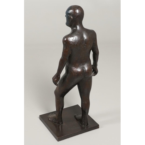 566 - ANTHONY SCOTT (B.1968). WARRIOR, BLUE FACE. (d) Bronze, from the edition of 6, warm dark brown patin... 