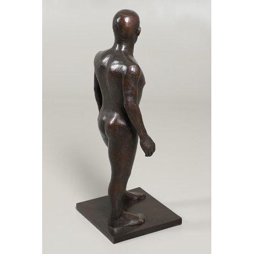 566 - ANTHONY SCOTT (B.1968). WARRIOR, BLUE FACE. (d) Bronze, from the edition of 6, warm dark brown patin... 