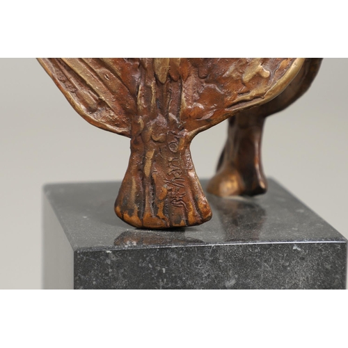 567 - JOHN BEHAN (B.1938). FLIGHT OF THE BIRDS. (d) Signed, light brown patina, on granite base
65cm; plus... 