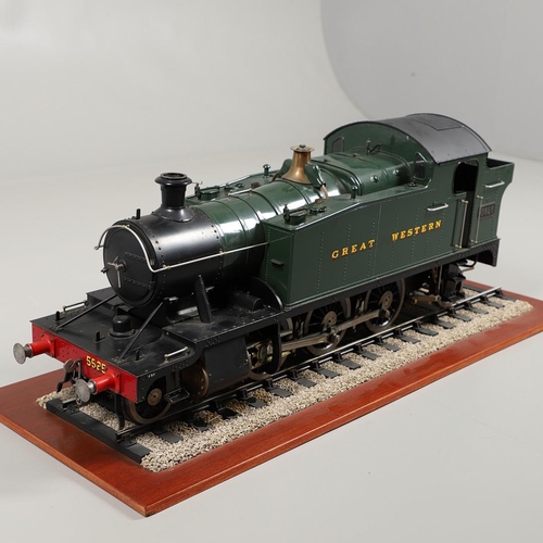 581 - RARE SCRATCH BUILT STEAM LOCOMOTIVE 'GWR PRAIRIE' - 5 INCH GAUGE. An impressive 5 inch gauge 45xx GW... 