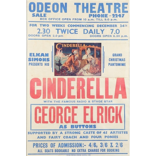 601 - VINTAGE THEATRE POSTERS - ODEON THEATRE & OLYMPIA THEATRE CROMER. Two large framed vintage posters i... 