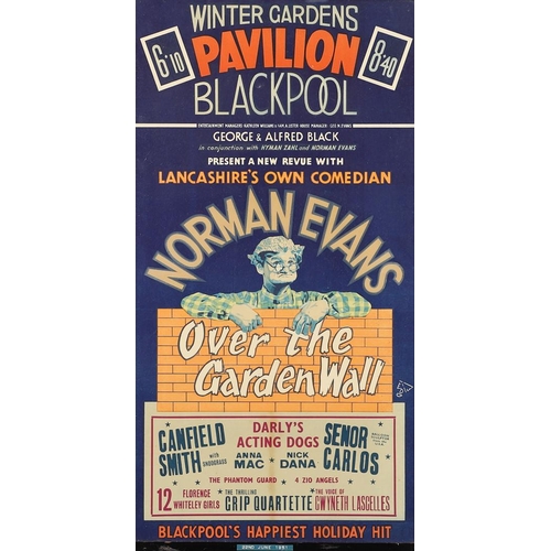 602 - VINTAGE THEATRE POSTERS - BLACKPOOL, THE PALACE & WINTER GARDENS. Including two similar The Palace t... 