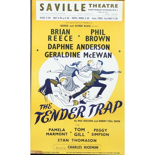 606 - VINTAGE THEATRE POSTERS - SHOREDITCH EMPIRE, BATH PALACE THEATRE & SAVILLE THEATRE. Four framed post... 