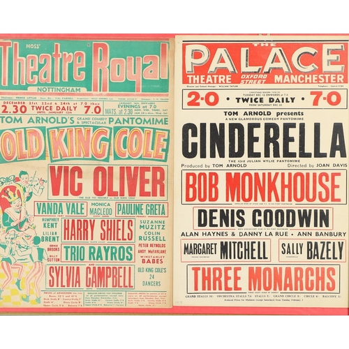 608 - VINTAGE THEATRE POSTERS - EMPIRE LIVERPOOL, NOTTINGHAM, NEWCASTLE & MANCHESTER. Including a single p... 