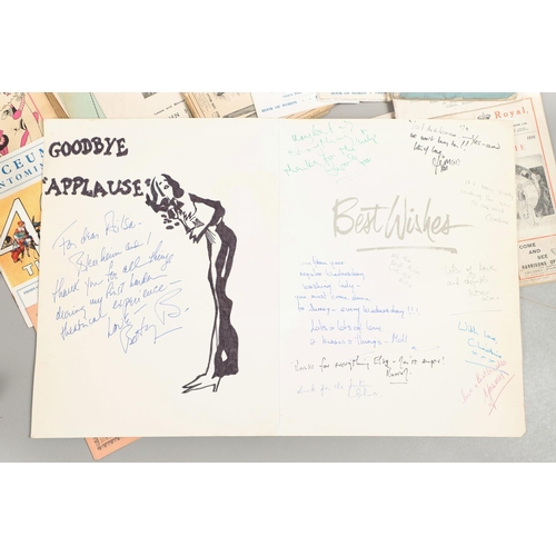 610 - THEATRE COLLECTION - POSTERS, PROGRAMMES & EPHEMERA - & LAUREN BACALL SIGNATURE. An interesting grou... 