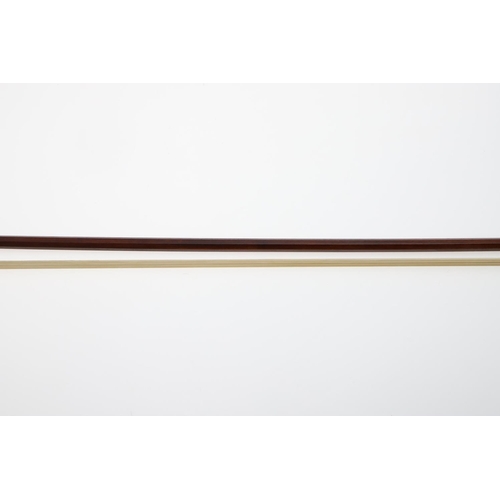 615 - ANTIQUE VIOLIN BOW - W E HILLS & SON, LONDON. A violin bow by W E Hills & Son, the octagonal stick w... 