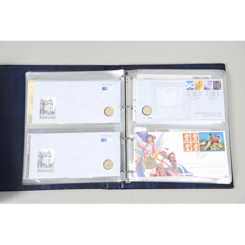 623 - ALBUMS OF COIN & NOTE COVERS - STAMP INTEREST, SOME SILVER. Six albums of note and coin covers, incl... 