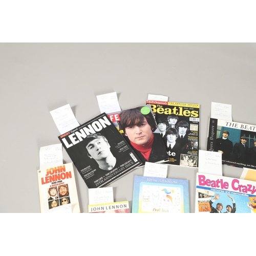 638 - 'THE BEATLES' - VARIOUS COLLECTABLES INCLUDING JOHN LENNON 'FAT BUDGIE' CARD, POSTERS & OTHER ITEMS.... 