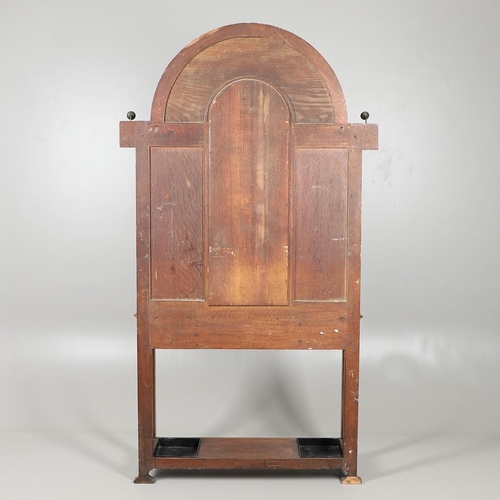 657 - LARGE ARTS AND CRAFTS OAK HALLSTAND. The large oak hallstand with an arched top, with a Rowley galle... 