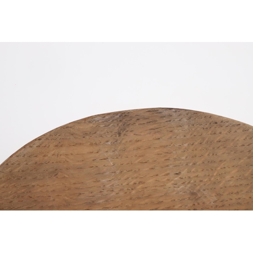 665 - ROBERT THOMPSON OF KILBURN CHEESE BOARD & TWO SMALL DISHES. An oval cheese board with curved handle ... 