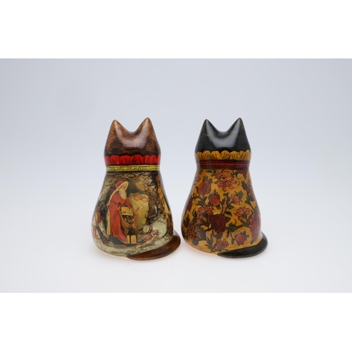 683 - JOAN & DAVID DE BETHEL - RYE POTTERY CATS. Including a Christmas Cat from 1993, Model No 3570, the c... 