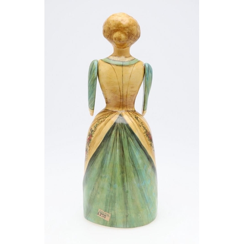 688 - JOAN & DAVID DE BETHEL - RARE RYE POTTERY FIGURE OF A LADY. A large and unusual figure of a lady, wi... 