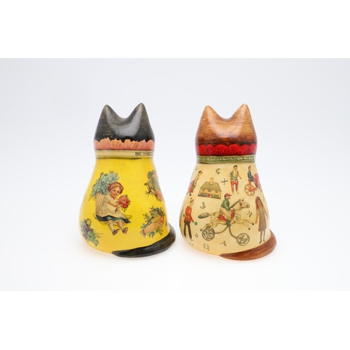 691 - JOAN & DAVID DE BETHEL - RYE POTTERY CATS. Including a Cat from 1996, Model No 5125, decorated with ... 