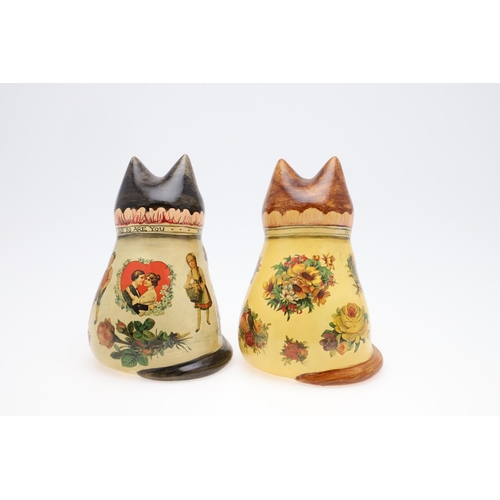 694 - JOAN & DAVID DE BETHEL - RYE POTTERY CATS. Including a Cat from 1995, Model No 4076, marked around t... 