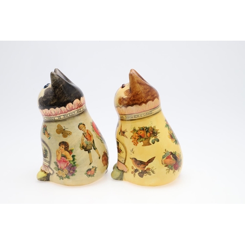 694 - JOAN & DAVID DE BETHEL - RYE POTTERY CATS. Including a Cat from 1995, Model No 4076, marked around t... 