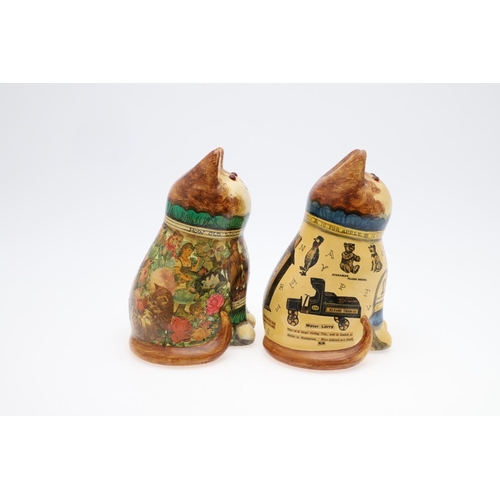 697 - JOAN & DAVID DE BETHEL - RYE POTTERY CATS. Including a Cat from 1995, Model No 4077, decorated with ... 