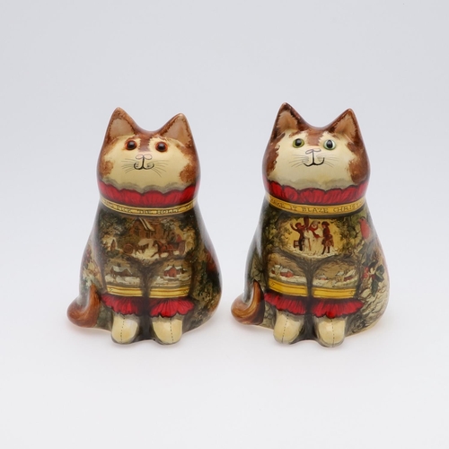 703 - JOAN & DAVID DE BETHEL - RYE POTTERY CATS. Including a Christmas Cat from 1996, Model No 5096, marke... 