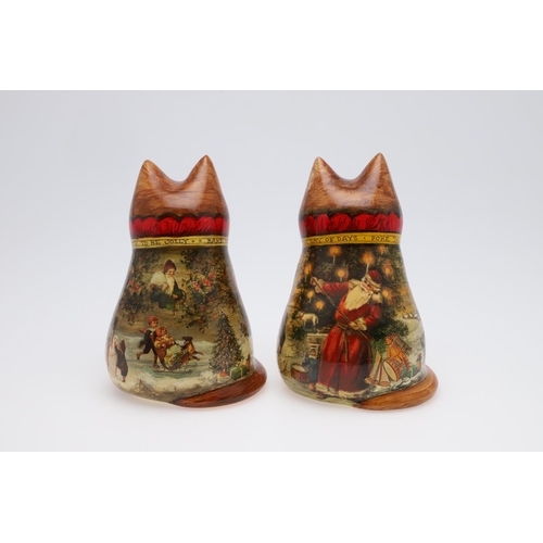 703 - JOAN & DAVID DE BETHEL - RYE POTTERY CATS. Including a Christmas Cat from 1996, Model No 5096, marke... 