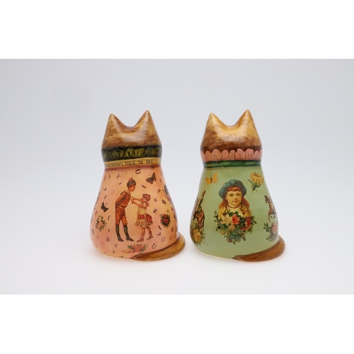 704 - JOAN & DAVID DE BETHEL - RYE POTTERY CATS. Including a Cat from 1989, Model No 1934, and with decoup... 