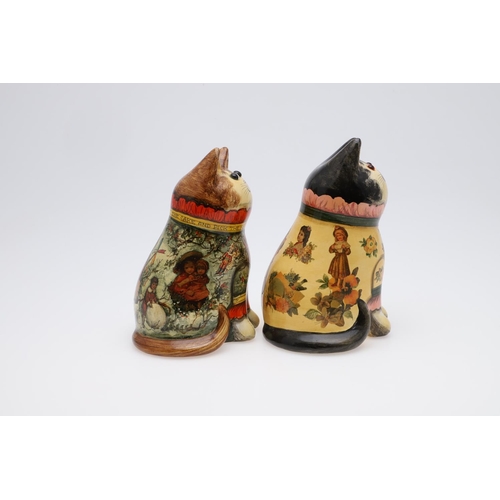 707 - JOAN & DAVID DE BETHEL - RYE POTTERY CATS. Including a Christmas Cat from 1994, Model No 3871, marke... 