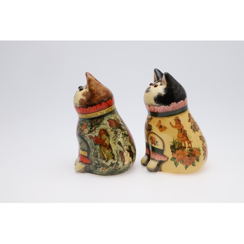 707 - JOAN & DAVID DE BETHEL - RYE POTTERY CATS. Including a Christmas Cat from 1994, Model No 3871, marke... 