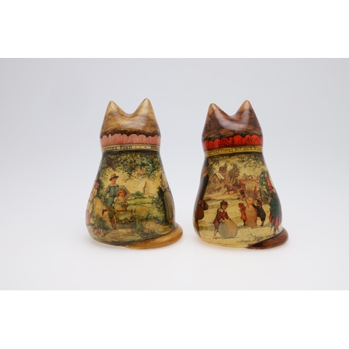 710 - JOAN & DAVID DE BETHEL - RYE POTTERY CATS. Including a Christmas Cat from 1990, Model 2429, and mark... 