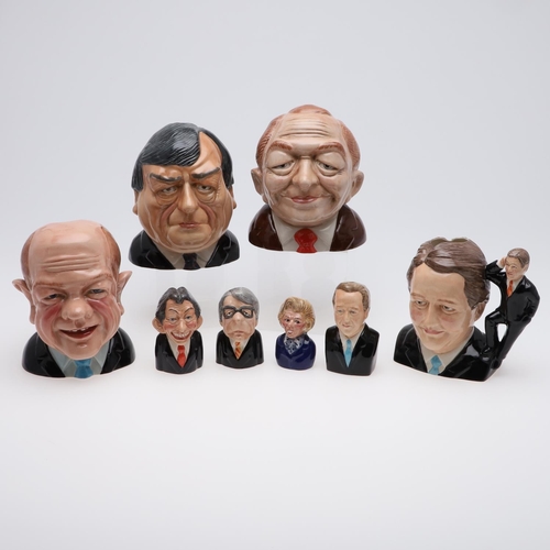 714 - BAIRSTOW & CARLTONWARE - POLITICAL TOBY JUGS. Including four large toby jugs, Ken Livingstone (55 of... 