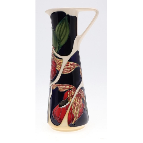 719 - LARGE MODERN MOORCROFT VASE 'SILENT SOUNDS' & MOORCROFT JUG. A modern Moorcroft vase in the Silent S... 