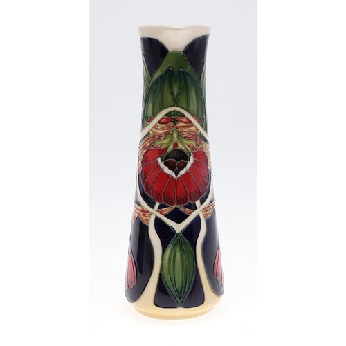 719 - LARGE MODERN MOORCROFT VASE 'SILENT SOUNDS' & MOORCROFT JUG. A modern Moorcroft vase in the Silent S... 