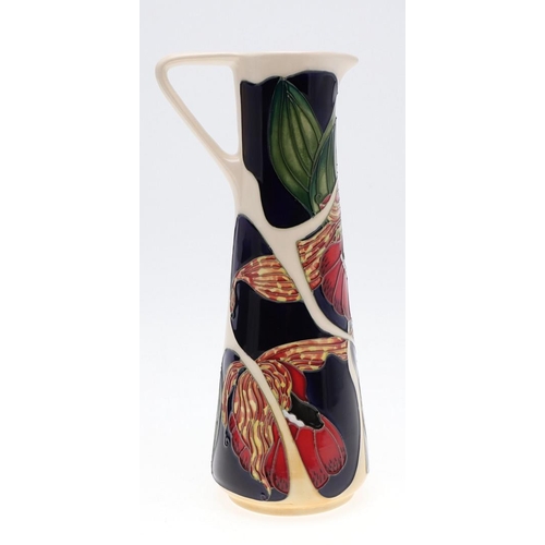 719 - LARGE MODERN MOORCROFT VASE 'SILENT SOUNDS' & MOORCROFT JUG. A modern Moorcroft vase in the Silent S... 